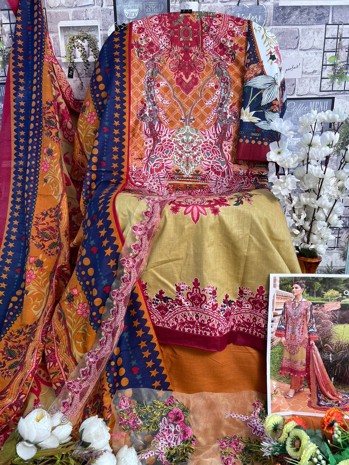 Firdous Queens court 5 By Deepsy Cotton Printed Pakistani Suits Wholesale Market In Surat